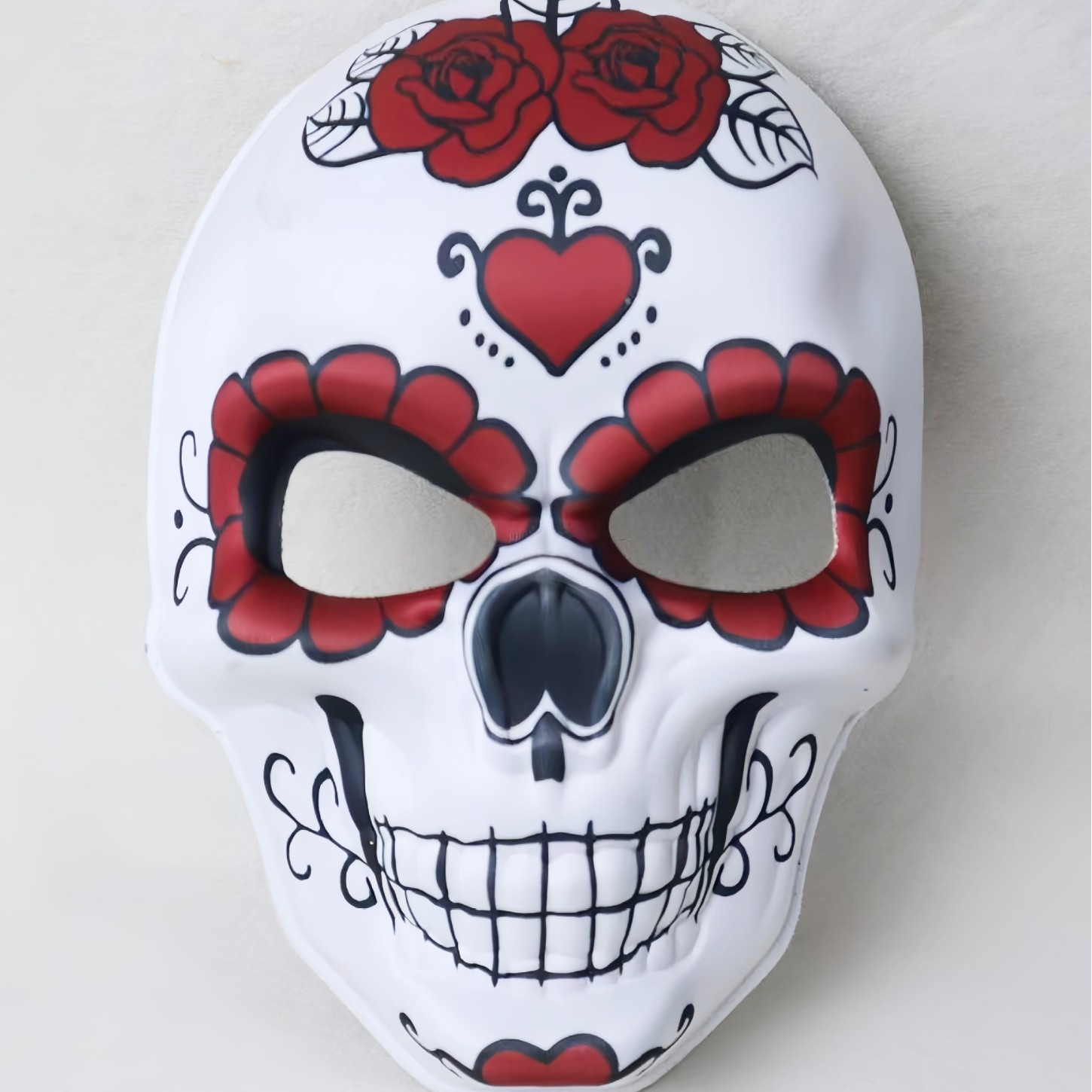 Day of the Dead Mask Colorful  - مراجعة Cosplay Props Eva Foam وسعره
