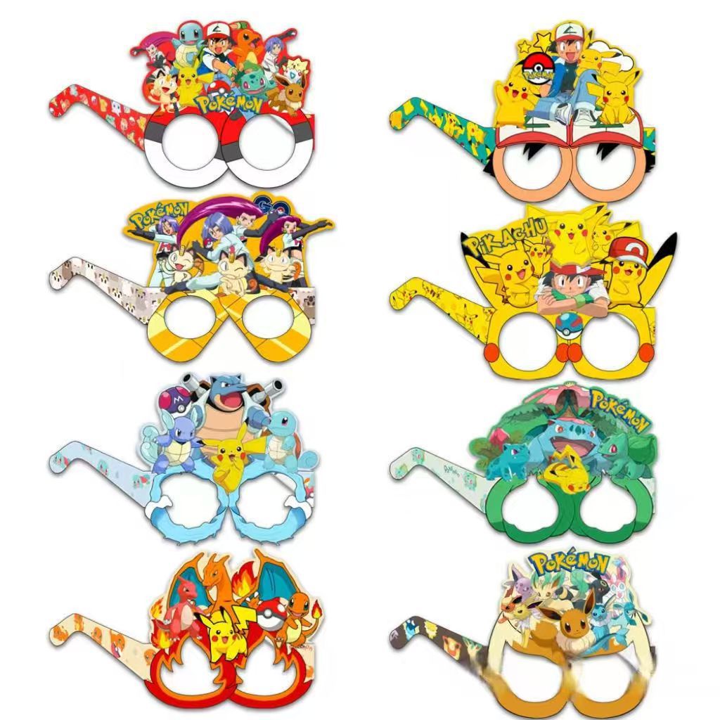 Pokémon-themed paper glasses.  - مراجعة Prop Para Cosplay وسعره
