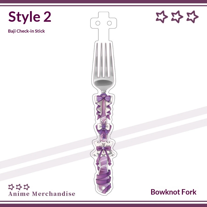 Anime Acrylic Bowknot Fork Sha - مراجعة Acrylic Cosplay Prop وسعره