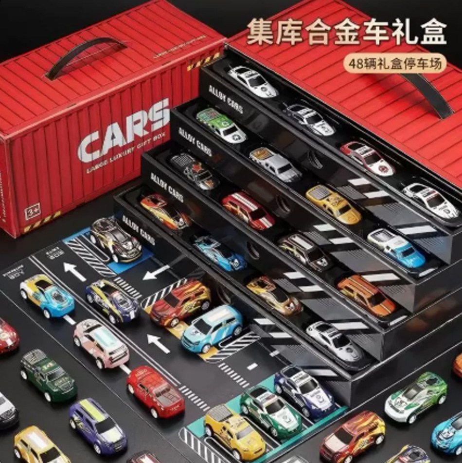 48pcs toy car model power pull - مراجعة Cosplay Prop Filler وسعره