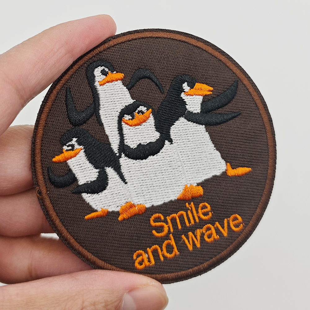 Novelty Cartoon Penguin Embroi - مراجعة Velcro Hook Loop وسعره