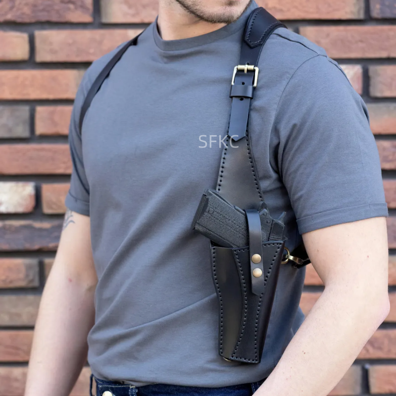 Punk Leather Shoulder Bag For  - مراجعة Cosplay Prop Pistol وسعره