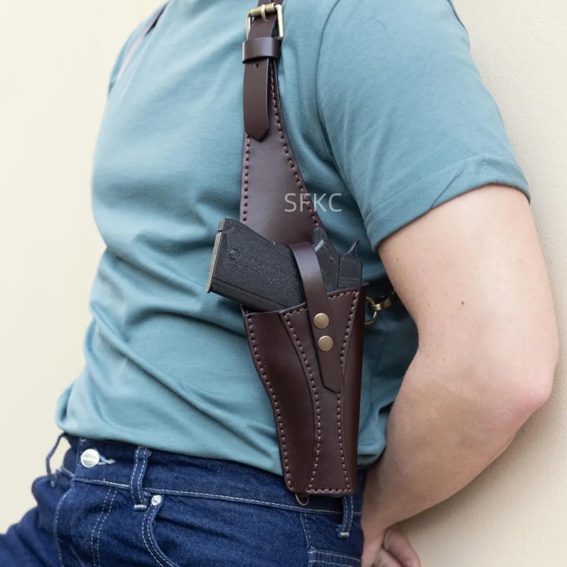 Punk Leather Shoulder Bag For  - مراجعة Cosplay Prop Pistol وسعره