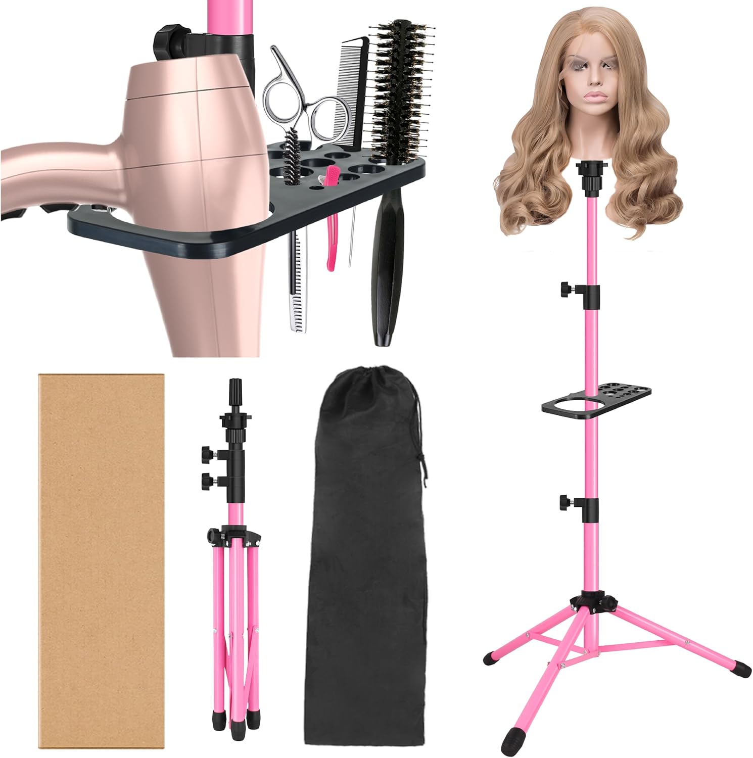 Wig Tripod Stand with Tray 125 - مراجعة Aerith Cosplay Prop وسعره