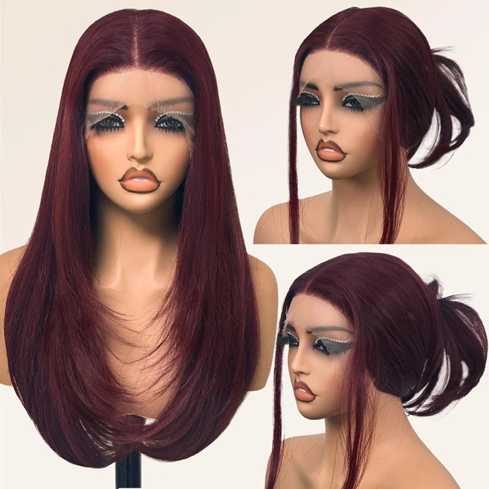 Front Lace Black Center Partin - مراجعة Wig Fiber Net وسعره