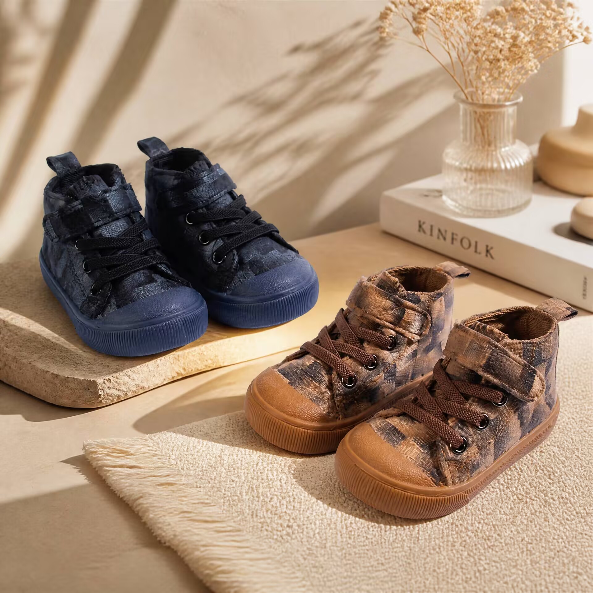 Spring and Autumn High-top Sho - مراجعة Velcro Hook Loop وسعره
