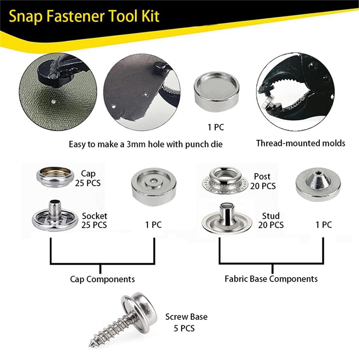 Heavy Duty Snap Fastener Tool  - مراجعة Snap Plier Setter وسعره