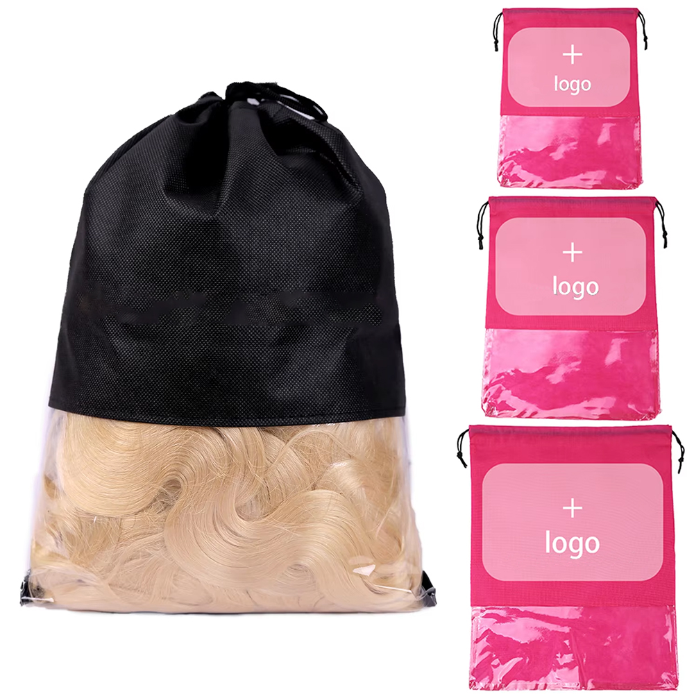 12pcs Non-woven Wig Bag Black  - مراجعة Aerith Cosplay Prop وسعره