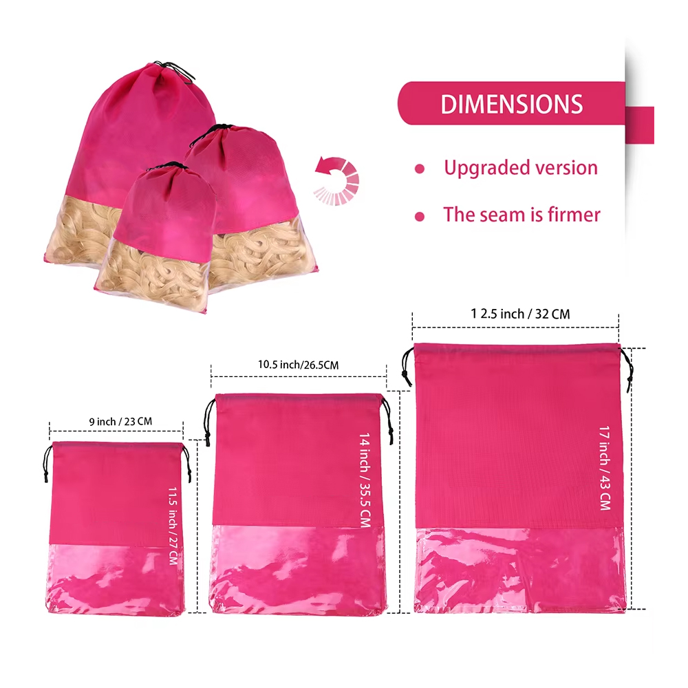 12pcs Non-woven Wig Bag Black  - مراجعة Aerith Cosplay Prop وسعره