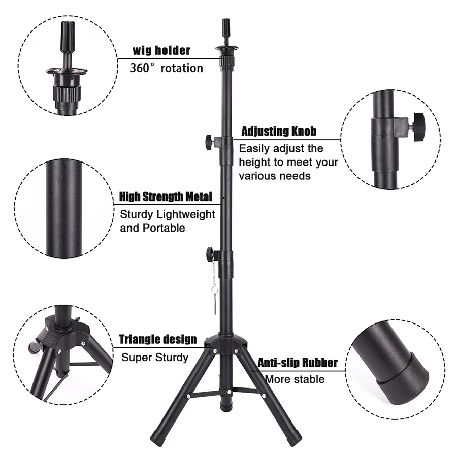 Wig Stand Tripod Adjustable Ma - مراجعة Aerith Cosplay Prop وسعره