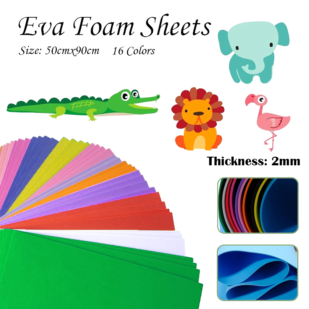 16 Colors Colorful EVA Foam Sh - مراجعة Cosplay Props Eva Foam وسعره