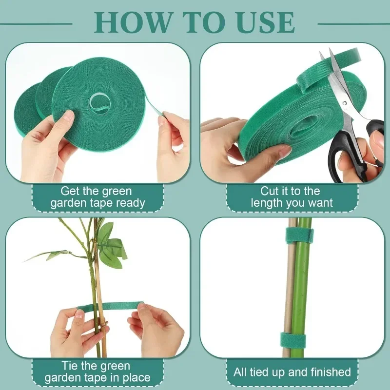 Adjustable Plant Tie Green Gar - مراجعة Velcro Hook Loop وسعره