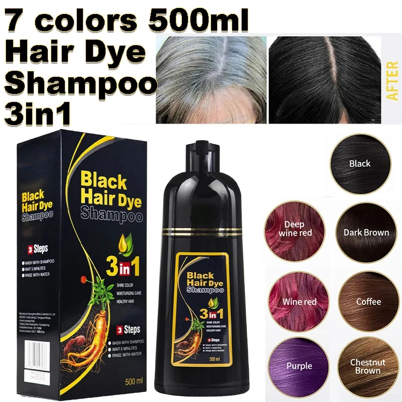 500ml Hair Color Dye Shampoo 3 - مراجعة Hair Spray Color وسعره