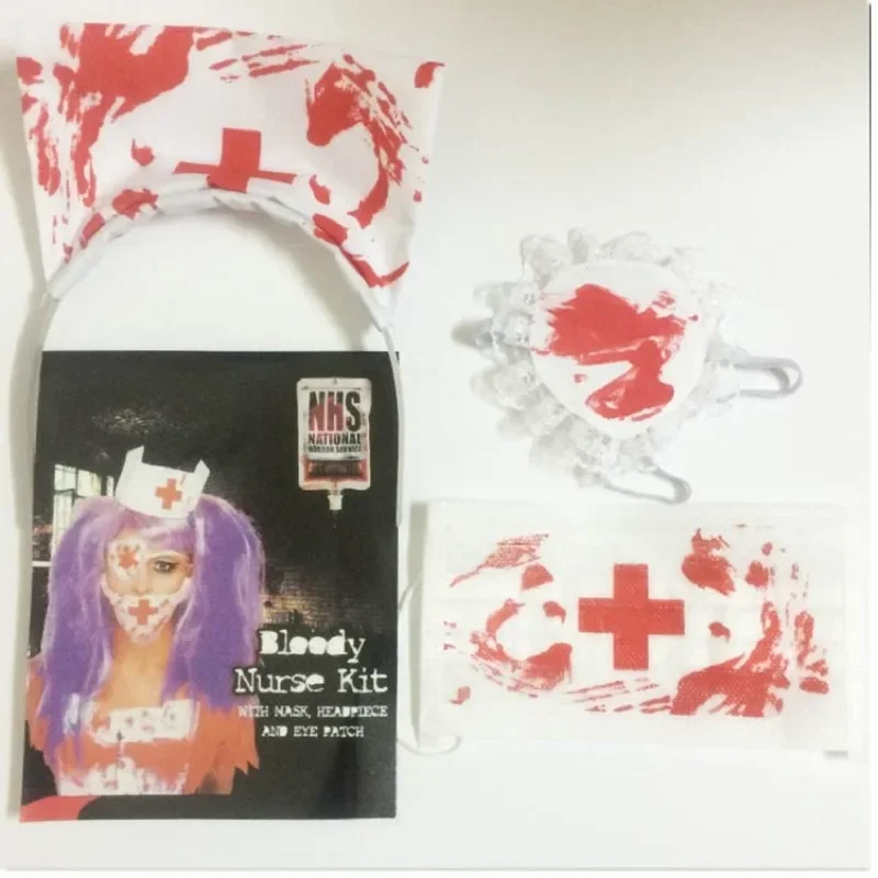 3pcs/Set Halloween Bloody Nurs - مراجعة Cosplay Prop Kit وسعره