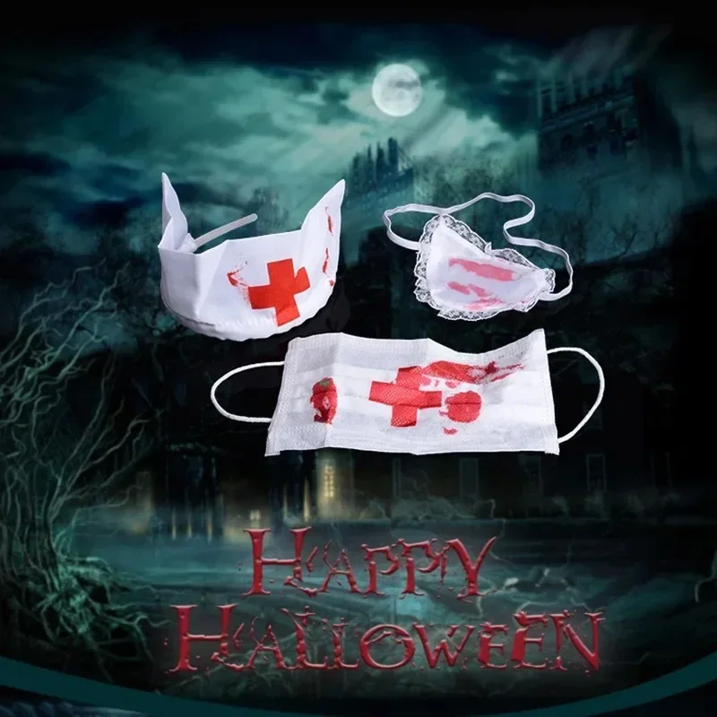 3pcs/Set Halloween Bloody Nurs - مراجعة Cosplay Prop Kit وسعره