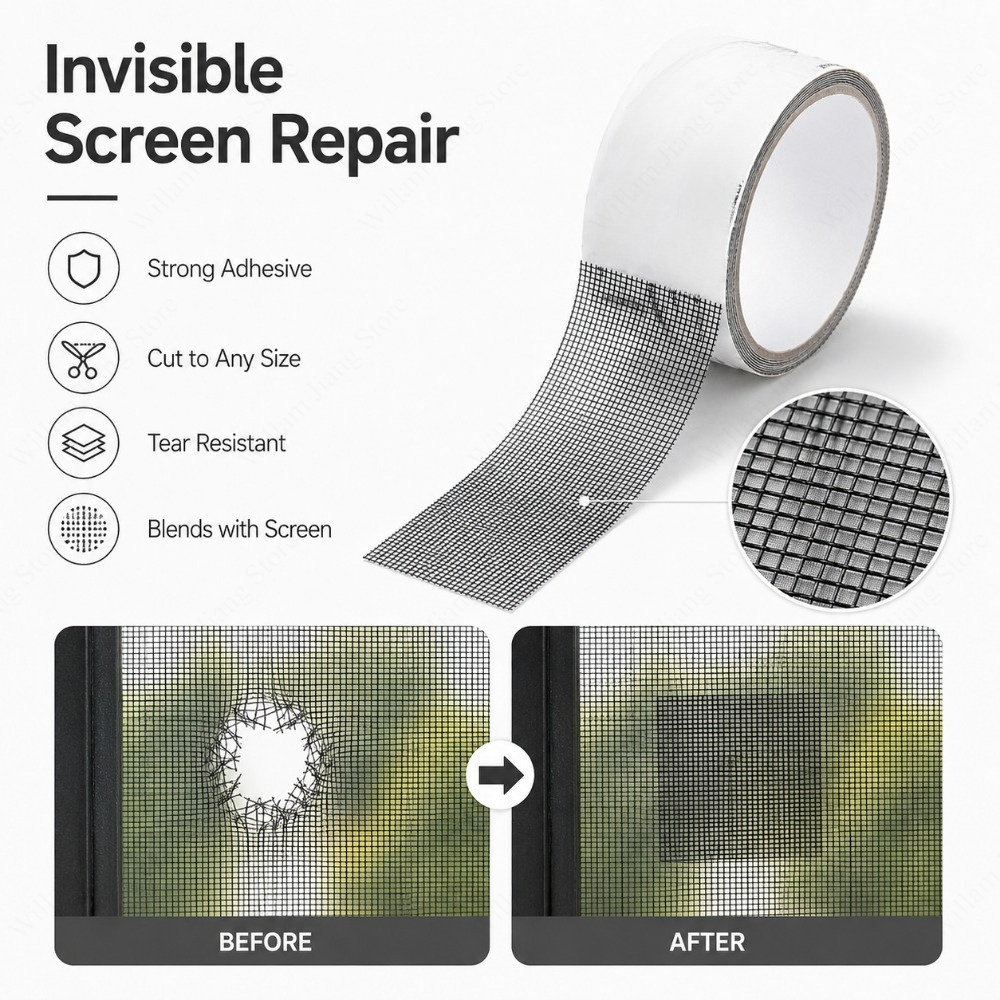 1/3 PCS Mosquito Net Repair Ta - مراجعة Velcro Hook Loop وسعره