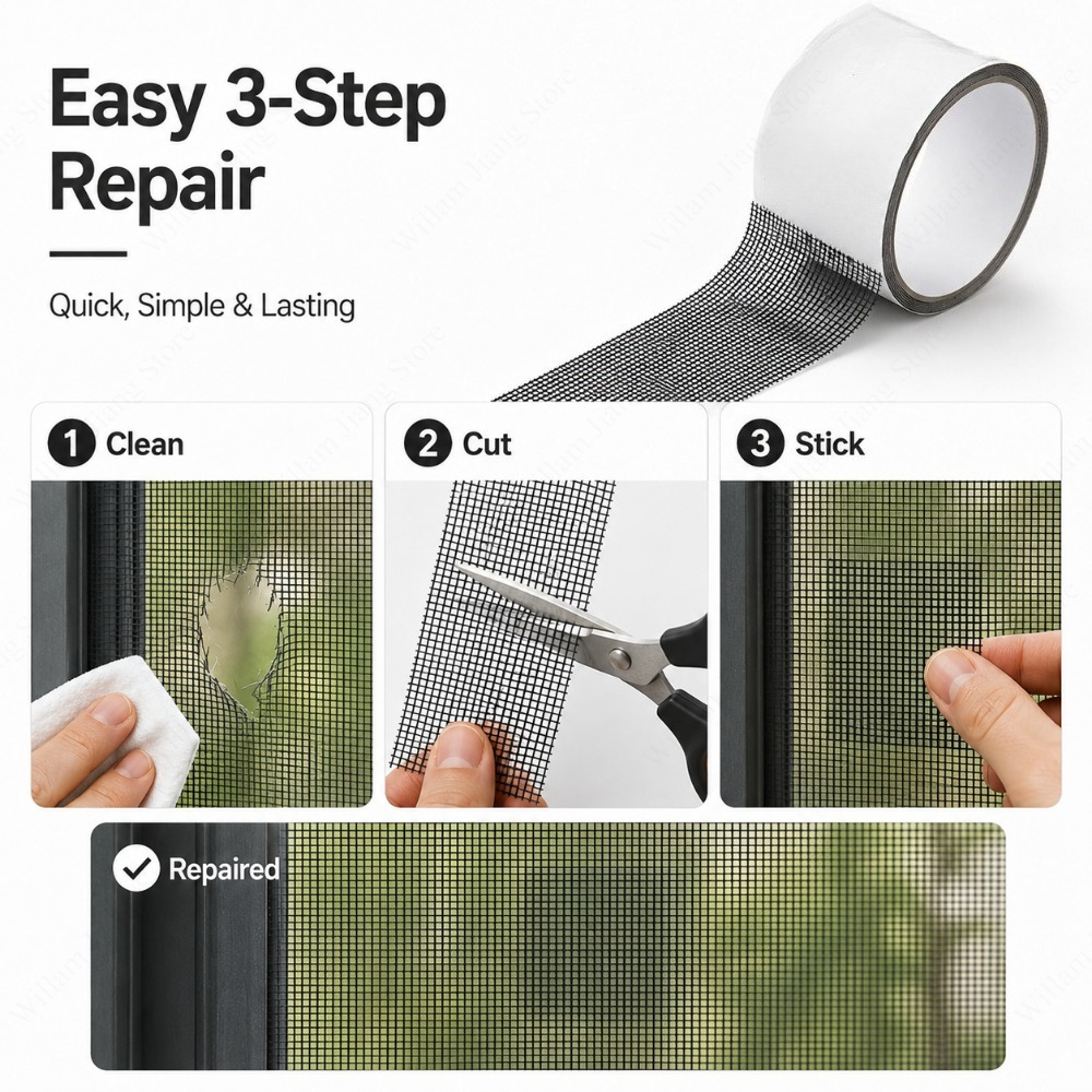 1/3 PCS Mosquito Net Repair Ta - مراجعة Velcro Hook Loop وسعره